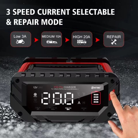 Зарядний пристрій HTRC P20 Pro, 220 В, 24В/10А, 12В/20А Прев'ю 1