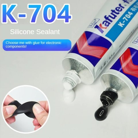 Клей-герметик Kafuter K-704, 45 г, білий, напівгустий Прев'ю 2