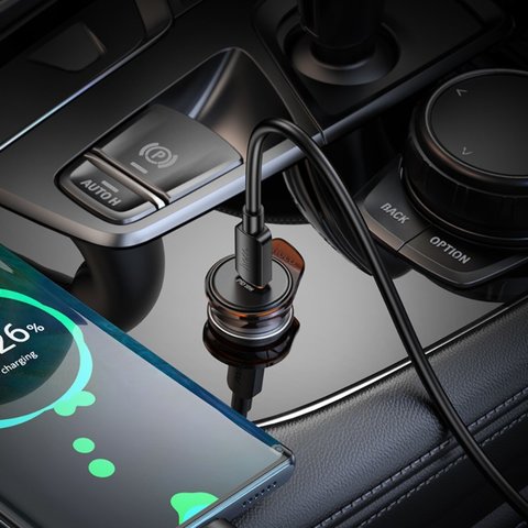 Автомобильное зарядное устройство Hoco NZ16, черное, Power Delivery (PD), c кабелем USB тип-C к USB тип-C, 30 Вт, 1 порт, 12-24 B, #6942007644730 Превью 6