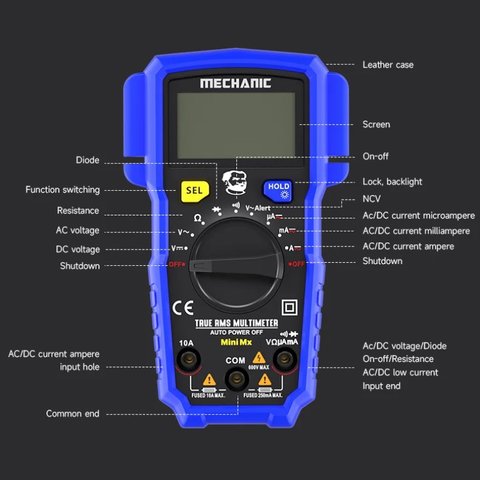 Мультиметр Mechanic Mini MX, цифровой Превью 3