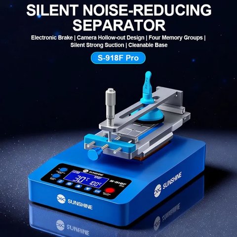 LCD Touch Screen Glass Separator Sunshine S-918F Pro, (for LCDs up to 7", with vacuum pump) Preview 1