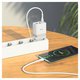 Adaptador de red Hoco N21 Pro, 30 W, Quick Charge, blanco, 3 puertos, #6931474778789 Vista previa  1