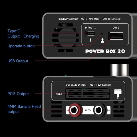 Fuente de alimentación (potencia) Mechanic Power Box 2.0, 10000mAh, 45W, Type-C, PD, 12 V, 5A Vista previa  4