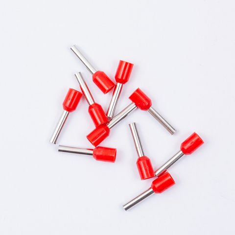 Наконечник VE2512, трубчастий, ізольований, червоний, 10 шт., 2,5 мм², 12 мм Прев'ю 1