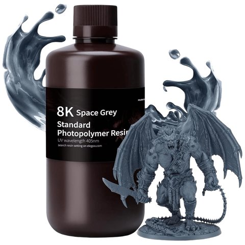 Фотополимерная смола для 3D-принтера ELEGOO 8K Space Grey, 1 кг Превью 1