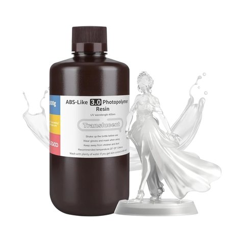 Фотополимерная смола для 3D-принтера ELEGOO ABS-образная 3.0, Translucent, 1 кг Превью 3
