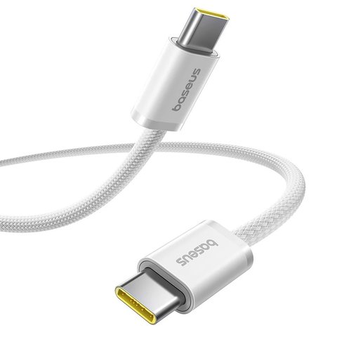 USB кабель Baseus Dynamic 4, 2xUSB тип-C, 100 см, 100 Вт, белый, в нейлоновой оплетке, #P10381400211-00 Превью 1